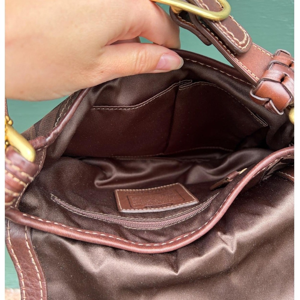 Vintage Y2K Coach Bleecker Soho Signature Flap Shoulder Bag Style 11441 Brown - Picture 8 of 10